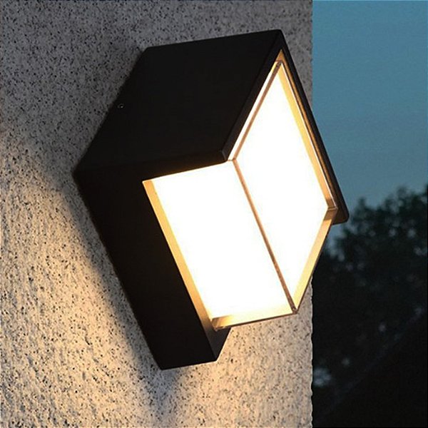 Arandela LED Mini Iglu Preto 3000k 133 x 133 x 67mm | DN30951