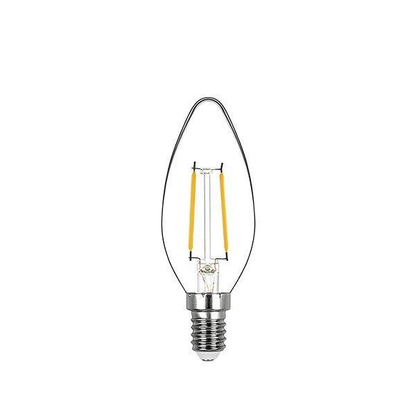 Lâmpada Vela Lisa Filamento Vidro Translúcido 110v 2700K | STH20301/27