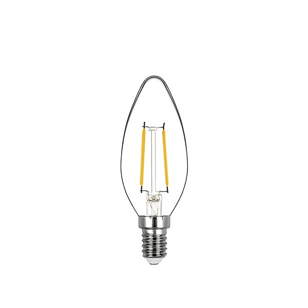 Lâmpada Vela Lisa Filamento Vidro Translúcido 220v 2700K | STH20302/27
