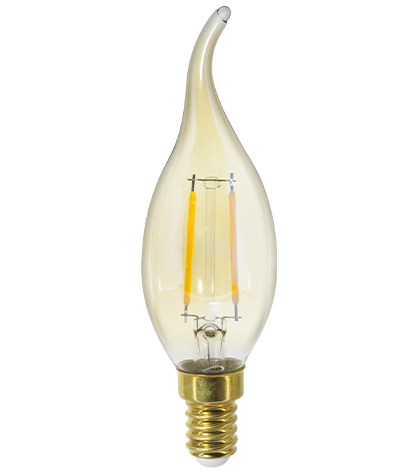 Lâmpada LED Vela Chama Carbon Filamento E14 2W | LP33327