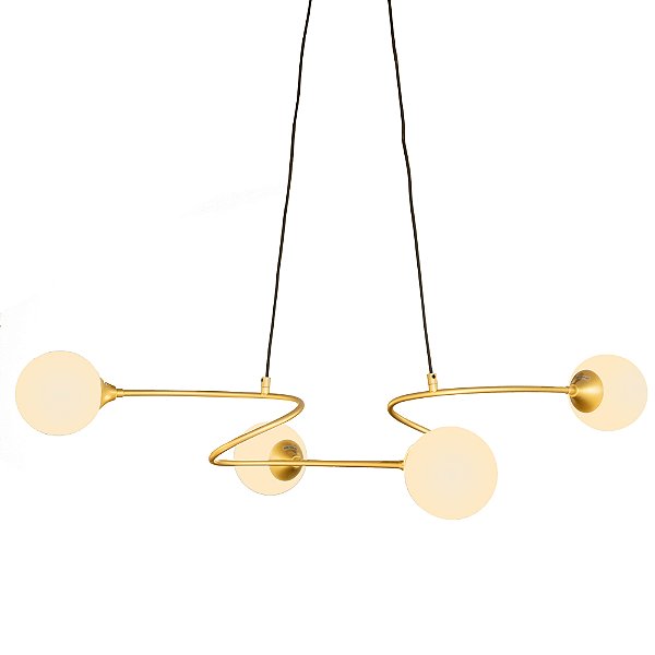 Pendente Orgânico Alata Dourado Opalino | ALA1PD01DR095