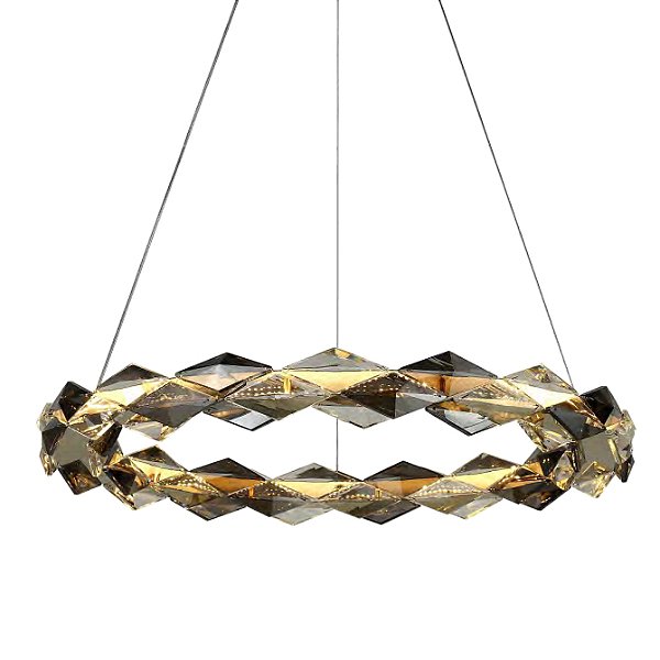 Pendente Argyle Cristal 60cm Metal Dourado | ARG1PD01DR060