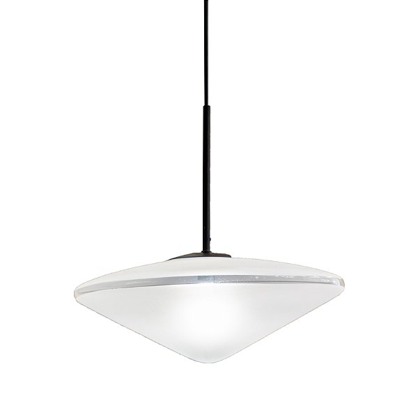 Pendente Era Cônico Preto Vidro Leitoso | ERA1PD01PT035
