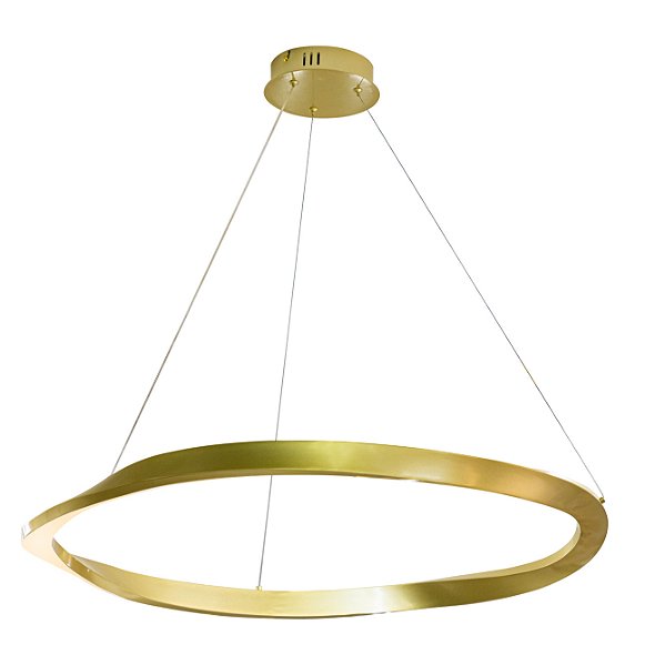 Pendente Mobius Dourado 24W (D)60cm Orgânico | MOB1PD01DR060