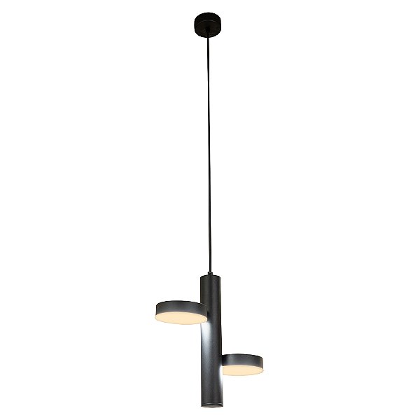 Pendente Side Preto (A)50cm Led Integrado | SID1PD01PT025