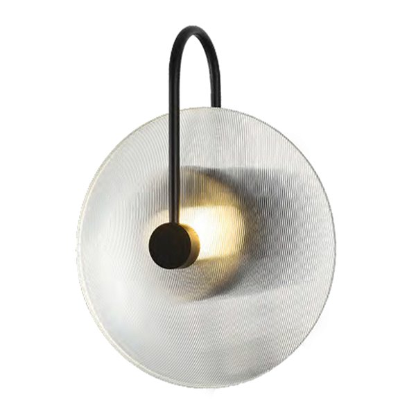 Arandela Vinyl Preto Vidro Circular Fosco 5w | VIN1AR01PT030