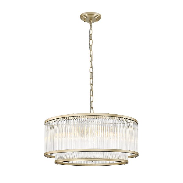 Pendente Odeon Tubos de Vidro Dourado (D)50cm (A)22cm E14 | ODE1PD01TR050