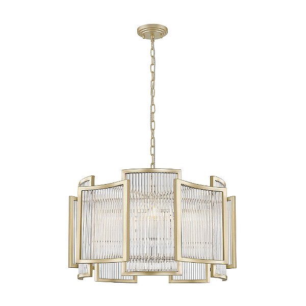 Pendente Strato Tubos de Vidro Dourado (D)56cm (A)32cm E14 | STR1PD01TR056