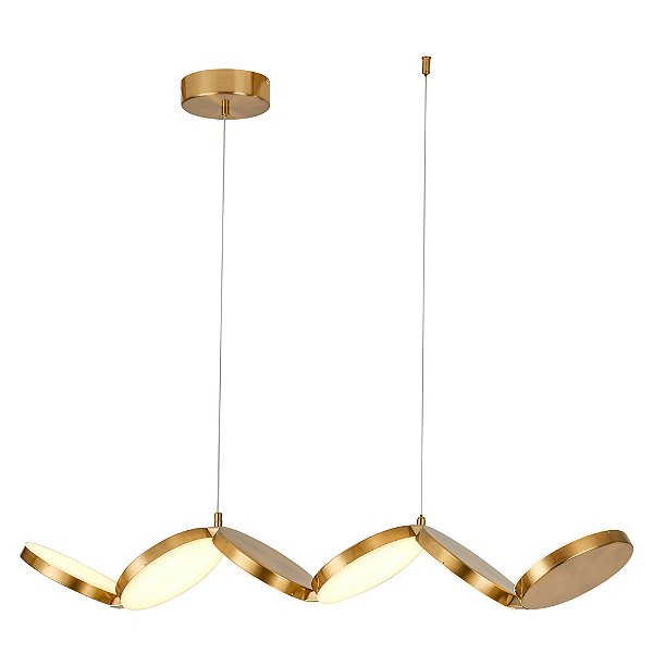 Pendente Bandô Dourado (C)100cm Led 30W 3000K | BAN1PD01DR100