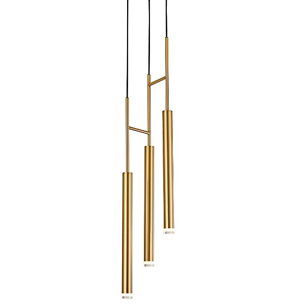 Pendente Scala Dourado (A)95,8cm Led 5W 3000K Cabo 3,0m | SCA1PD01DR019