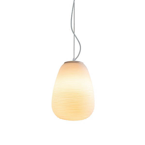 Pendente Vesper Opalino Branco (A)33cm E27 | VES1PD01OP023