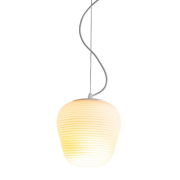 Pendente Vesper Opalino Branco (A)21cm E27 | VES2PD01OP020