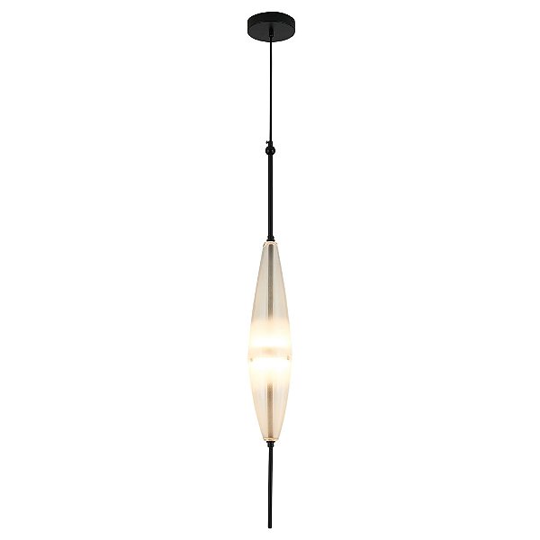 Pendente Mist Branco Preto (D)10cm (A)100cm Led 5W 3000K | MIS1PD01BR010