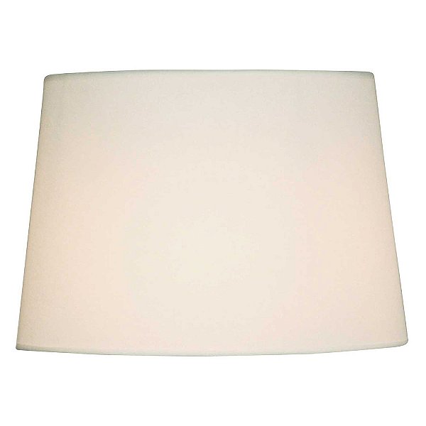 Cupula Abajur Basic Grande Tecido Branco Cônica (D)43cm | EX2014BR