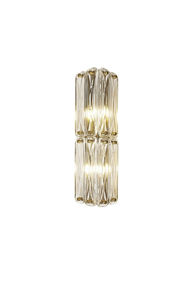 ARANDELA ARIA VIDRO DOURADO (A)49,6CM 2XE14 |ARI1AR01TR10