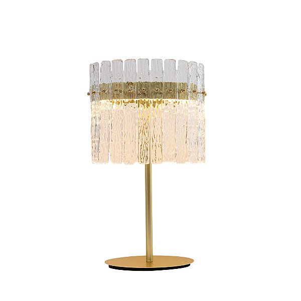 ABAJUR FREDDO VIDRO DOURADO (C)30CM (A)55CM | FRE1AB01TR10