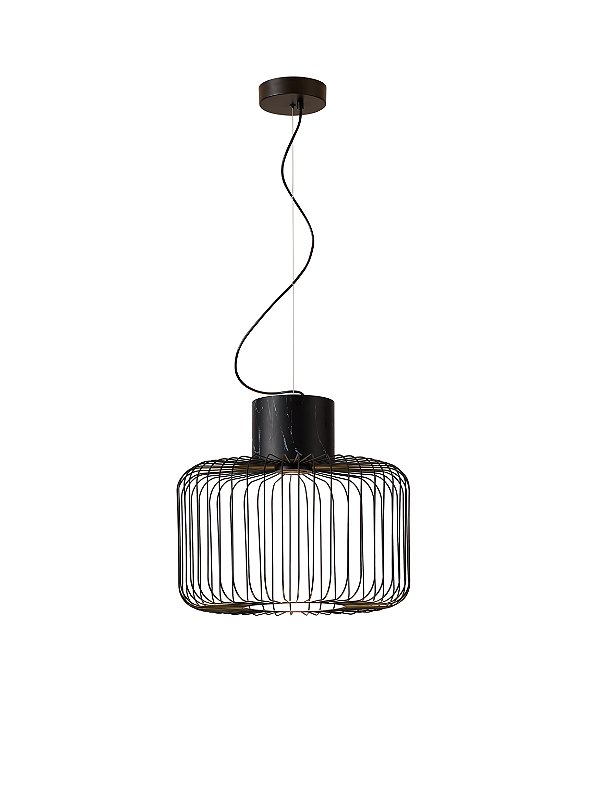 Pendente Buri Preto (D)50Cm LED 16W 3000K | BUR1PD01PT10