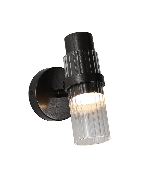 Arandela Cylinder Grafite Vidro LED 3000k | CYL1AR01GR10
