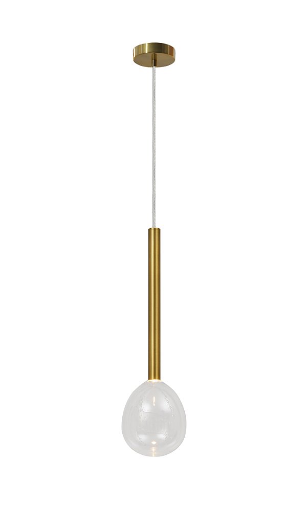 Pendente Gum Dourado Vidro (A)56Cm LED 3000K | GUM1PD01DR10