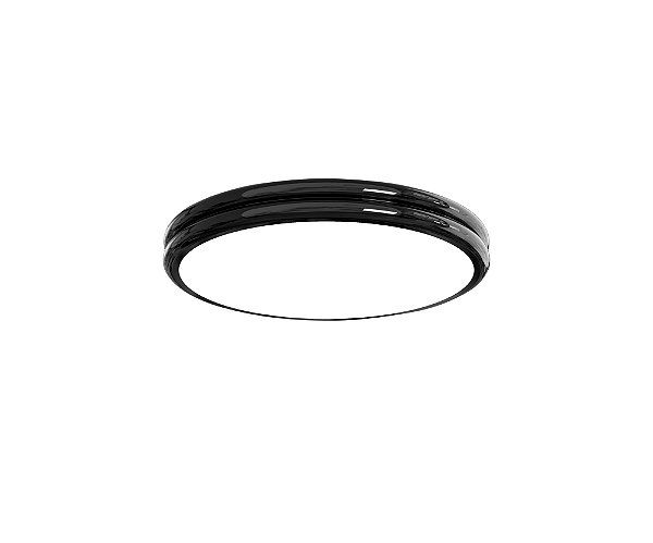 Plafon Nata Preto (D)40Cm LED 36W 3000K | NAT1PL01PT10