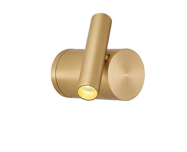 Arandela Opus Dourado Direcionável LED 3000K | OPU1AR01DR10
