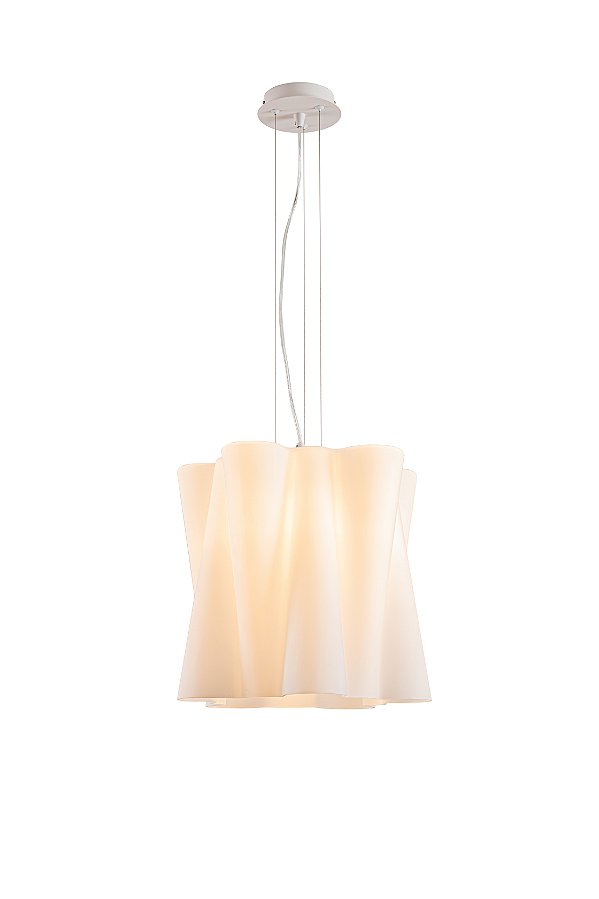 Pendente Teji Vidro Opalino Branco (D)38Cm | TEJ1PD01OP10