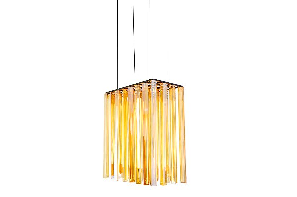 Pendente Toble Cristal Ambar LED 10W 2700k | TOB1PD01AB10