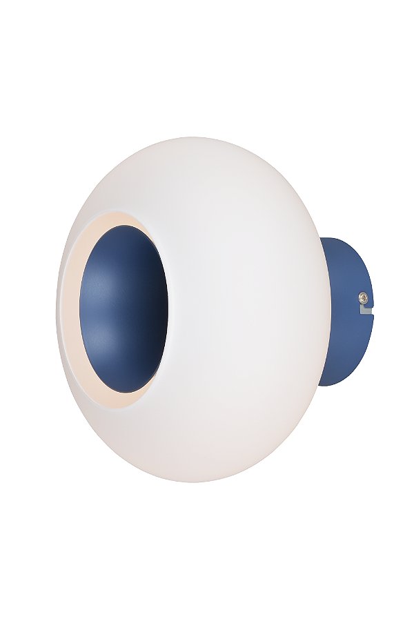 Arandela Yoga Azul Vidro Opalino LED 8W 3000K | YOG1AR01AZ10