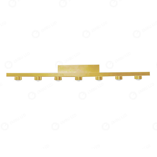 ARANDELA SETE FEIXEIS DOURADO 7 FACHOS DE LUZ LED 7W 3000K