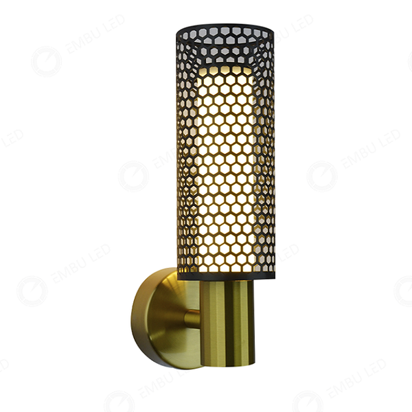 ARANDELA LED PRISMA GOLD 12W 3000K DIFUSOR COLMEIA DOURADA