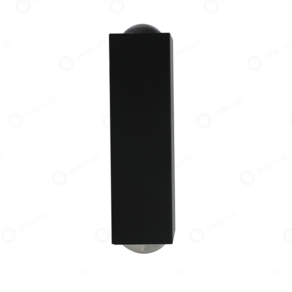 MINI ARANDELA 2 FACHOS PRETO 6W 3000K ALUMÍNIO 87X25MM