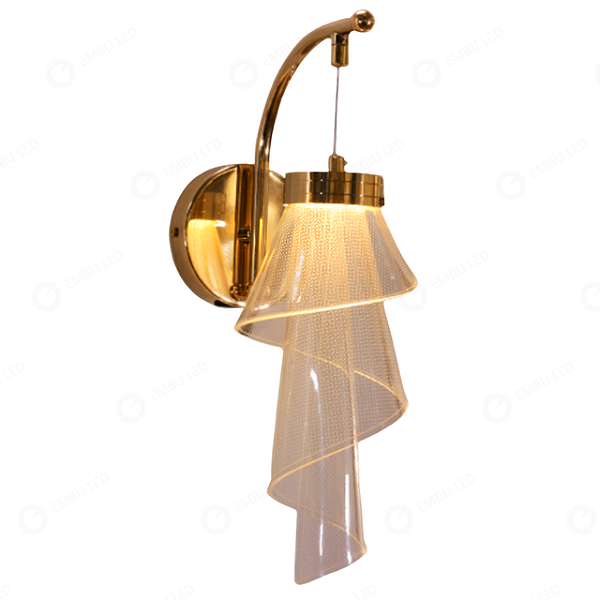 ARANDELA DECORATIVA LED FLORÊNCIA 8W DOURADO 3 TONALIDADES