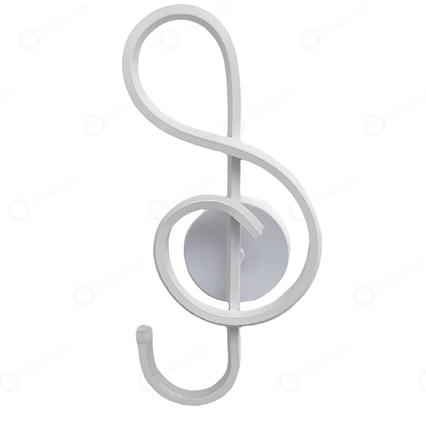 ARANDELA LED BEETHOVEN 42W NOTA MUSICAL BRANCO 3 TONALIDADES