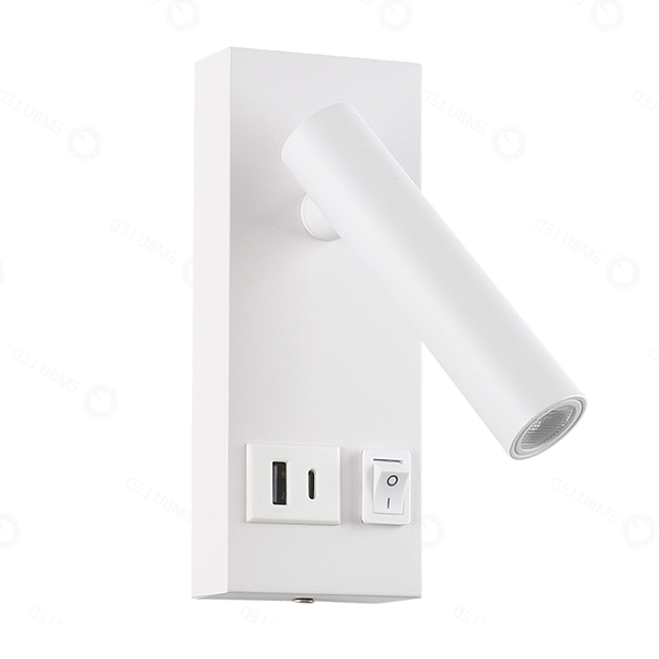 ARANDELA LEITURA 2W BRANCA DIRECIONÁVEL USB TIPO-C 3000K