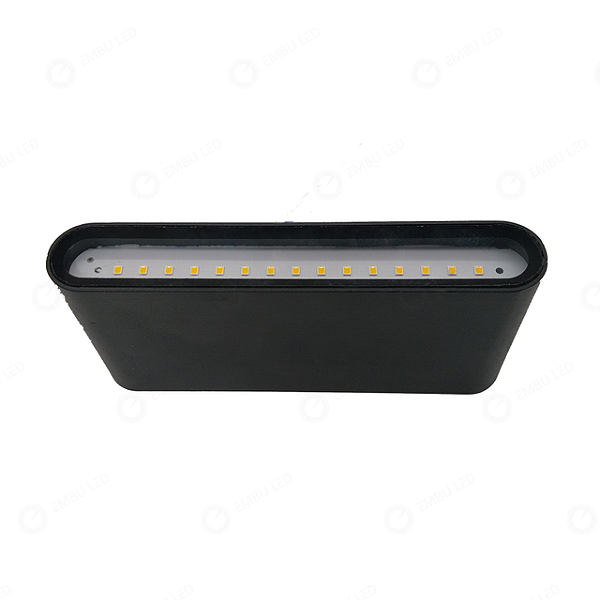 ARANDELA EXTERNA ULTRAFINA LED SLIM PRETO 10W 3000K QUADRADA