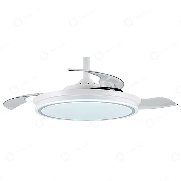 Ventilador Teto Retrátil Controle Remoto Led Breeze Branco