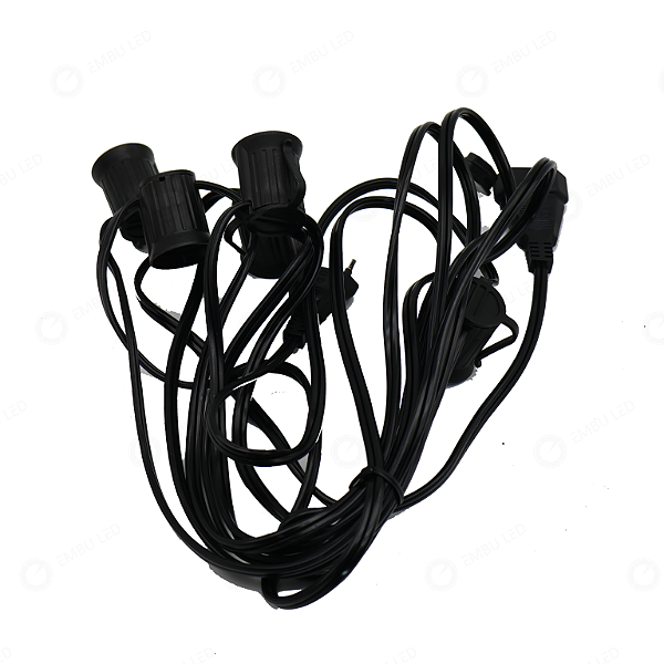Varal Luzes Eco 5 Metros 5 Soquetes E27 Ip54 Para Externo