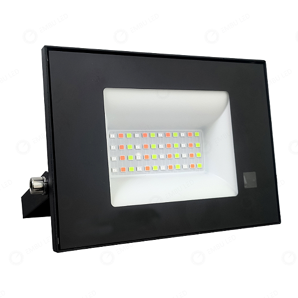 Refletor Led 50w Linha Eco Rgb Ip66 Iluminação Externa