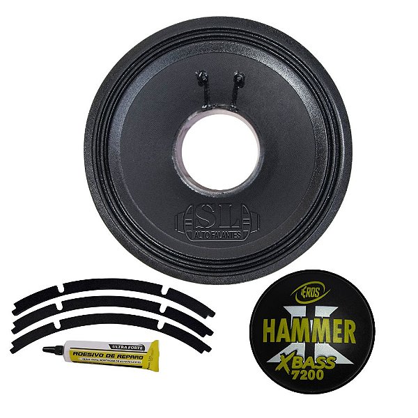 8 Kit Reparo Sl Compatível Com Eros Hammer Xbass 7200 12pol.