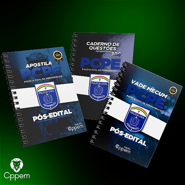 COMBO 3 EM 1 | APOSTILA + CADERNO DE QUESTÕES + VADE MECUM - PCPE