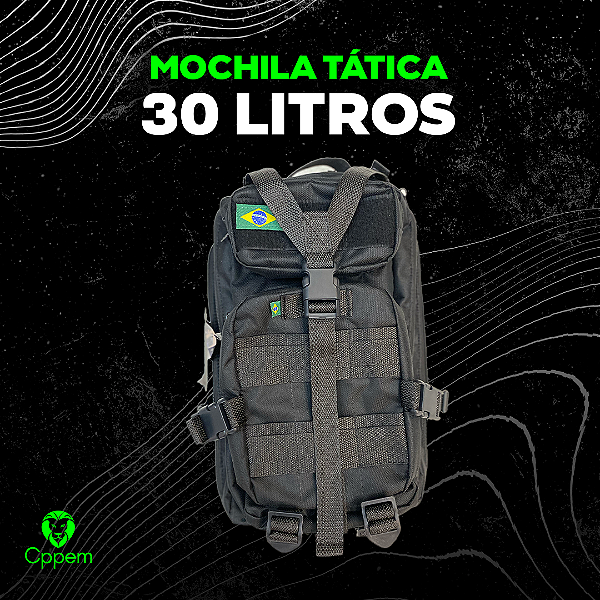 MOCHILA TÁTICA 30L - PRETA