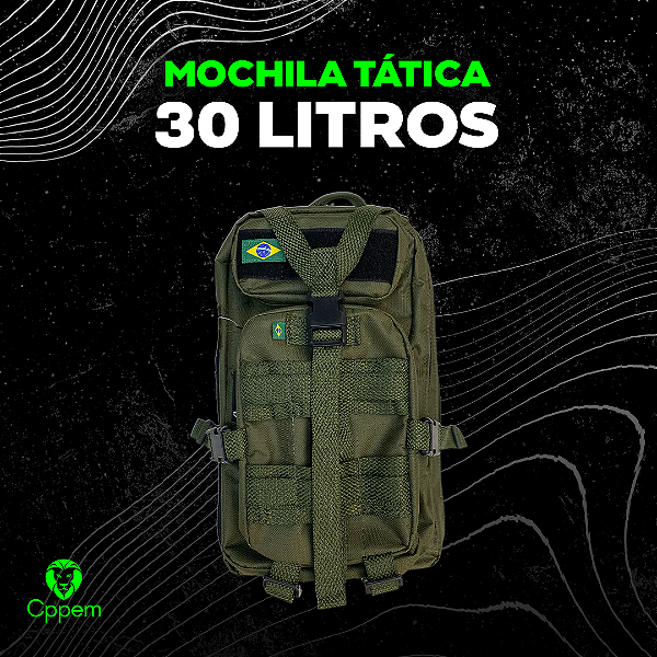 MOCHILA TÁTICA 30L VERDE MILITAR