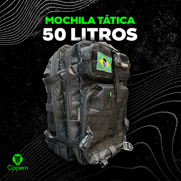 MOCHILA TÁTICA 50L PRETA