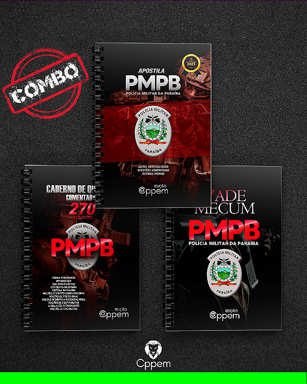 COMBO 3 EM 1 | APOSTILA + CADERNO DE QUESTÕES + VADE MECUM - PMPB