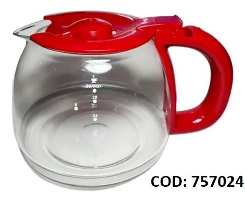 Jarra Original Para Cafeteira Britânia Cp30 Inox - Vermelha