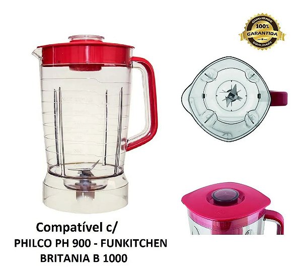 Copo Para Liquidificador Philco Ph900 Vermelho