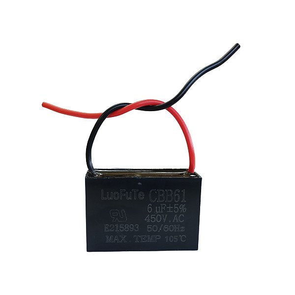 CAPACITOR QUADRADO CAP. CBB61 6UF 450VAC