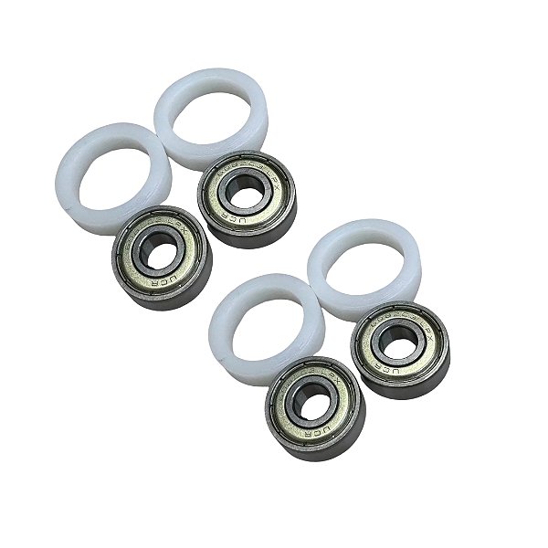 Kit 04 Calços Suporte Nylon com Rolamento 608Z