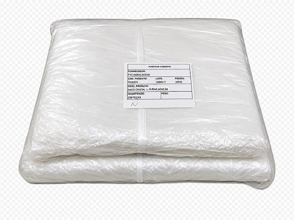 SACO PLASTICO CRISTAL 40X60 PEBD 250 UNIDADES