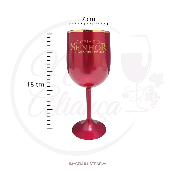 TAÇA PARA ENFEITE (PERSONALIZADA) COR:VERMELHO